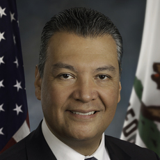 Headshot of California Democratic Senate candidate Alex Padilla supported by Senate Majority PAC.